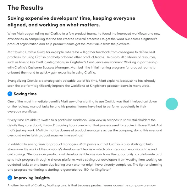 Craft.io | Case Study | King Fisher | 3/3