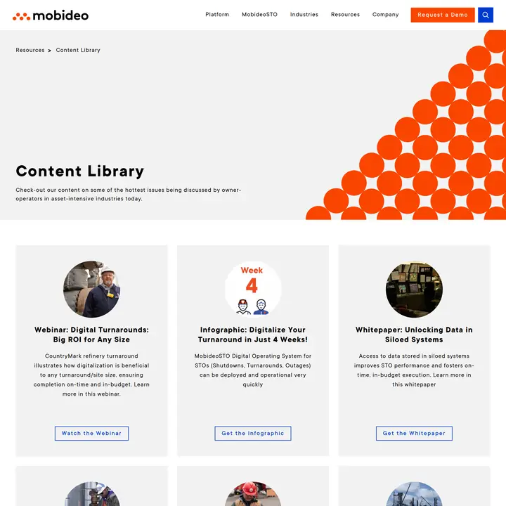 Mobideo | Website | Content Library